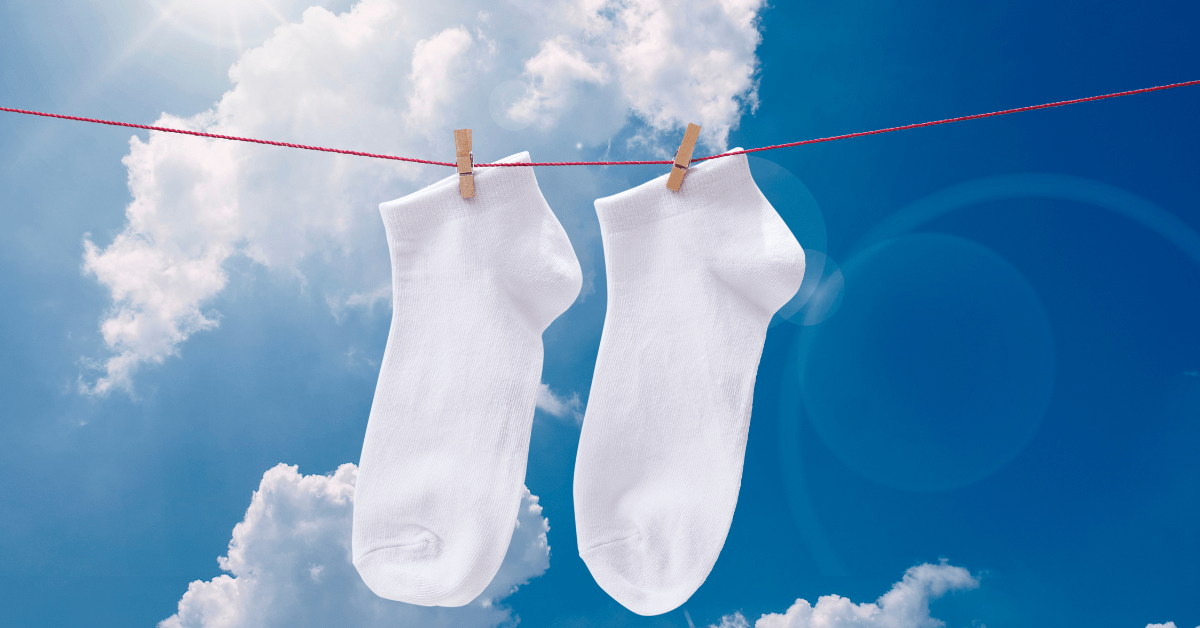 Schweißfüße Socken waschen